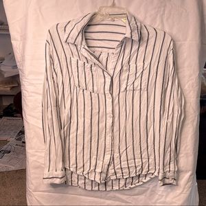 Women’s striped long sleeve button up